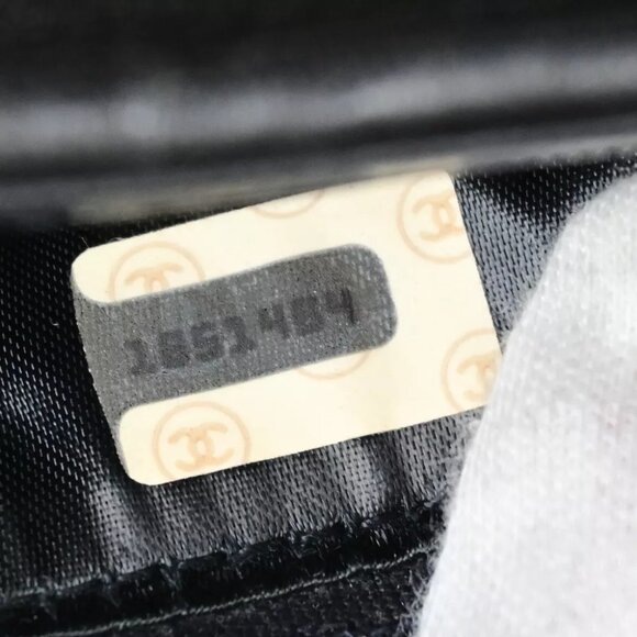 CHANEL CC Matelasse Tassel Chain Shoulder Bag Leather Black GHW Vintage 307RK904 - Picture 9 of 16